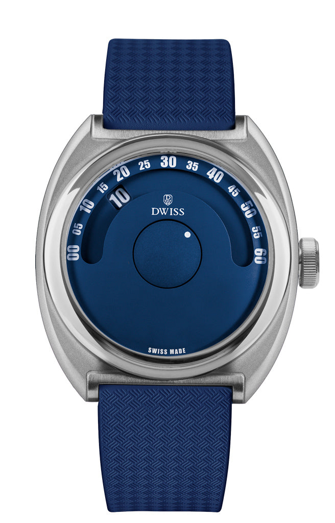 DWISS S1 Blue Wandering Hours Swiss Made automatic watch