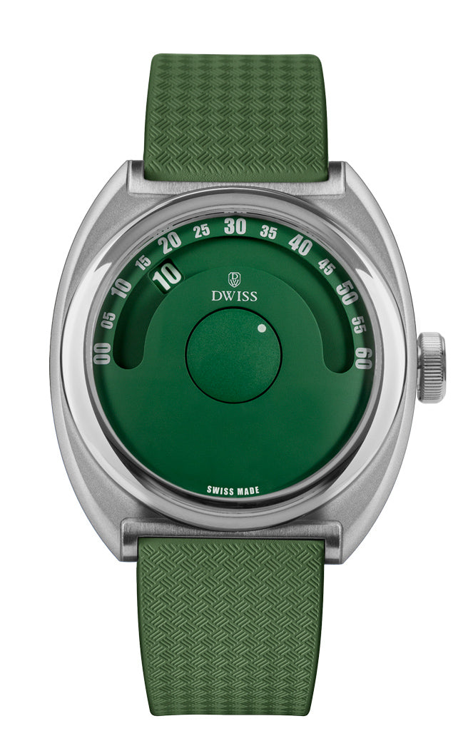DWISS S1 Green Wandering Hours Swiss Made automatic watch